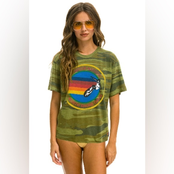 Aviator Nation Tops - 🆕 Aviator Nation Limited Edition North Shore Camo Short Sleeve Unisex Top NWT